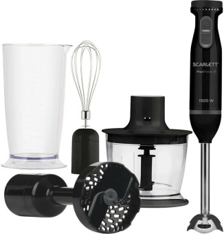Блендер погружной Scarlett SC-HB42M47 1500Вт черный/серебристый - купить недорого с доставкой в интернет-магазине