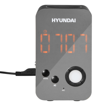 Радиобудильник Hyundai H-RCL300 черный LCD подсв:оранжевая часы:цифровые FM - купить недорого с доставкой в интернет-магазине