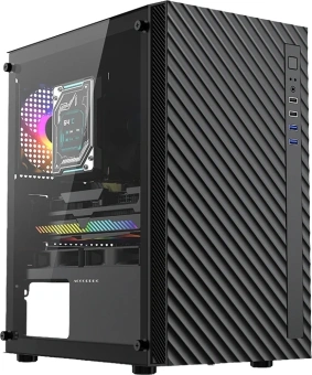 Корпус Accord ACC-508 черный без БП mATX 7x120mm 4x140mm 2xUSB2.0 1xUSB3.0 audio bott PSU - купить недорого с доставкой в интернет-магазине