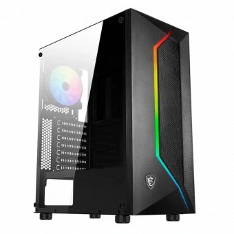 Корпус MSI MAG Vampiric 100R черный без БП ATX 4x120mm 2x140mm 2xUSB2.0 1xUSB3.0 audio bott PSU - купить недорого с доставкой в интернет-магазине