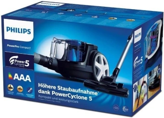 Пылесос Philips 3000 Series FC9331/09 900Вт черный/синий - купить недорого с доставкой в интернет-магазине