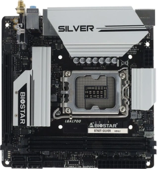 Материнская плата Biostar B760T-Silver Soc-1700 Intel B760 2xDDR5 mini-ITX AC`97 8ch(7.1) 2.5Gg RAID+HDMI+DP - купить недорого с доставкой в интернет-магазине