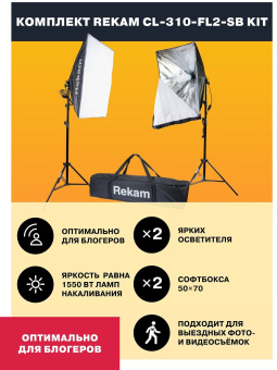 Комплект освещения Rekam CL-310-FL2-SB-FL1S - купить недорого с доставкой в интернет-магазине
