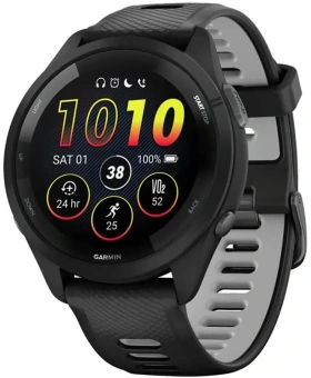 Смарт-часы Garmin Forerunner 265 1.3" AMOLED корп.черный рем.черный (010-02810-10) - купить недорого с доставкой в интернет-магазине