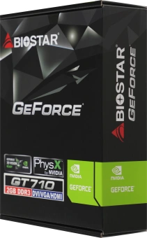 Видеокарта Biostar PCI-E GT710-2GB D3 LP NVIDIA GeForce GT 710 2Gb 64bit DDR3 954/1333 DVIx1 HDMIx1 CRTx1 HDCP Ret low profile - купить недорого с доставкой в интернет-магазине