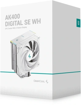 Устройство охлаждения(кулер) Deepcool AK400 Digital SE Wh ARGB Soc-AM5/AM4/1200/1700/1851 белый 4-pin 19-28dB Al+Cu LCD 220W 812gr Ret (R-AK400-WHADMN-GJD) - купить недорого с доставкой в интернет-магазине