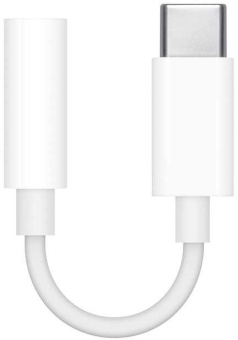 Переходник Apple MU7E2ZM/A Jack 3.5 (f)-USB Type-C (m) белый - купить недорого с доставкой в интернет-магазине