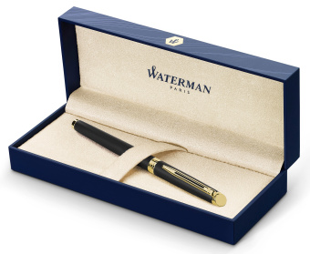 Ручка перьев. Waterman Hemisphere (CWS0920710) Matte Black GT F сталь нержавеющая подар.кор. - купить недорого с доставкой в интернет-магазине