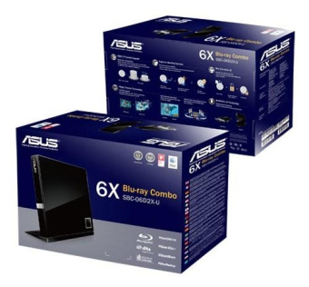 Привод Blu-Ray Asus SBC-06D2X-U/BLK/G/AS черный USB slim внешний RTL - купить недорого с доставкой в интернет-магазине