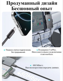 Кабель Romoss CB3235 1746963 USB Type-C (m)-USB Type-C (m) 1.2м черный - купить недорого с доставкой в интернет-магазине