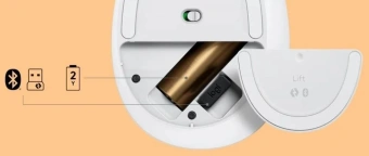 Мышь Logitech Lift белый оптическая 4000dpi silent беспров. BT/Radio USB для ноутбука 5but (910-006486) - купить недорого с доставкой в интернет-магазине