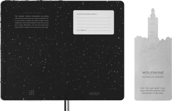 Блокнот Moleskine LIMITED EDITION NASA-INSPIRED SKBOXL7063S1 Large 130х210мм 176стр. линейка подар.кор. серебристый Moon - купить недорого с доставкой в интернет-магазине