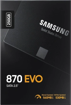 Накопитель SSD Samsung SATA-III 250GB MZ-77E250B/CN 870 EVO 2.5" - купить недорого с доставкой в интернет-магазине