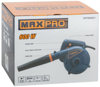 Воздуходувка-пылесос Max-Pro MPPB600V1 600Вт пит.:от сети синий - купить недорого с доставкой в интернет-магазине