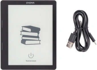 Электронная книга Digma F4 5.83" E-ink HD Carta 680x920 Touch Screen 1.2Ghz 1Gb/8Gb/SD/microSDHC/подсветка дисплея черный - купить недорого с доставкой в интернет-магазине