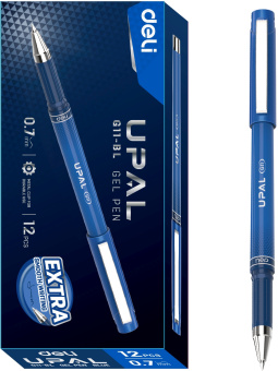 Набор ручек гелев. Deli Upal (EG11-BL-P) синий d=0.7мм кор.карт. (12шт) - купить недорого с доставкой в интернет-магазине