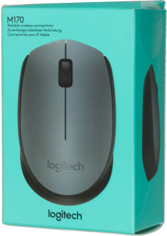 Мышь Logitech M170 серый/черный оптическая (1000dpi) беспроводная USB для ноутбука (2but) - купить недорого с доставкой в интернет-магазине
