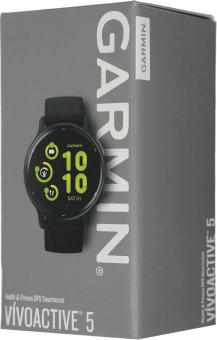 Смарт-часы Garmin Vivoactive 5 30.4мм 1.2" AMOLED корп.черный рем.черный разм.брасл.:125-190мм (010-02862-10) - купить недорого с доставкой в интернет-магазине