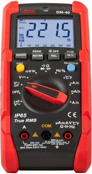 Мультиметр RGK DM-40 цифровой красный/черный (776431) - купить недорого с доставкой в интернет-магазине