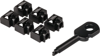 Блокиратор Lanmaster LAN-SEC45-PL-SET-BK (упак.:6шт) 6м черный - купить недорого с доставкой в интернет-магазине