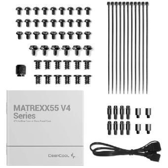 Корпус Deepcool Matrexx 55 V4 MESH черный без БП ATX 7x120mm 2x140mm 2xUSB3.0 audio bott PSU - купить недорого с доставкой в интернет-магазине