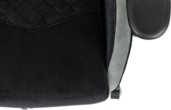 Кресло игровое Knight Regal Fabric черный/серый искусственная замша с подголов. крестов. металл - купить недорого с доставкой в интернет-магазине