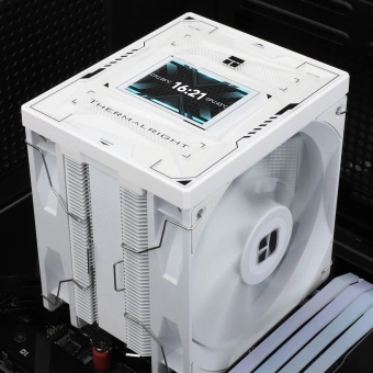 Устройство охлаждения(кулер) Thermalright Burst Assassin Vision 120 Soc-AM5/AM4/1200/1700/1851 белый 4-pin 25.6dB Al+Cu LCD Ret (BA120-VISION-WH) - купить недорого с доставкой в интернет-магазине
