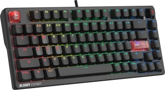 Клавиатура A4Tech MS76 механическая черный USB Multimedia for gamer LED кабель 1.8м - купить недорого с доставкой в интернет-магазине