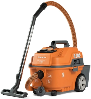 Строительный пылесос Daewoo DAVC 2014S 1400Вт (уборка: сухая/сбор воды/выдув) оранжевый - купить недорого с доставкой в интернет-магазине
