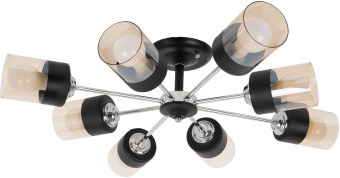 Люстра Hiper Orlando H111-8 потолоч. 3000K черный/хром - купить недорого с доставкой в интернет-магазине