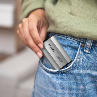 Накопитель SSD A-Data USB-C 1TB SD810-1000G-CSG SD810 1.8" серый - купить недорого с доставкой в интернет-магазине