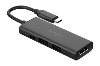 Разветвитель USB-C A4Tech DST-40C 2порт. серый - купить недорого с доставкой в интернет-магазине