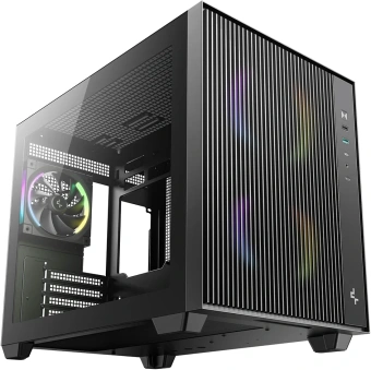 Корпус Deepcool CG330 MESH 3F черный без БП mATX 6x120mm 4x140mm 2xUSB2.0 1xUSB3.0 audio bott PSU - купить недорого с доставкой в интернет-магазине