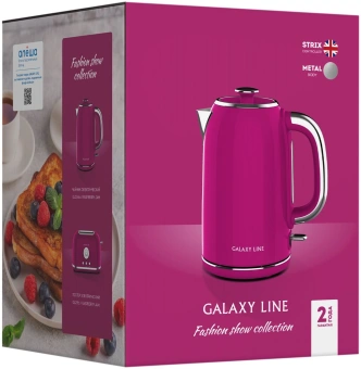 Чайник электрический Galaxy Line GL 0346 1.7л. 2200Вт малиновый корпус: нерж.сталь (ГЛ0346Л) - купить недорого с доставкой в интернет-магазине