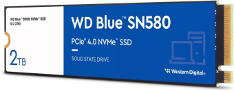 Накопитель SSD WD S PCIe 4.0 x4 2TB WDS200T3B0E Blue SN580 M.2 2280 - купить недорого с доставкой в интернет-магазине
