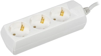 Сетевой удлинитель IEK У03 7м (3 розетки) белый (пакет ПЭ) - купить недорого с доставкой в интернет-магазине