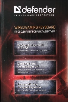 Клавиатура Defender GK-778DL черный USB slim for gamer LED (45778) кабель 1.5м - купить недорого с доставкой в интернет-магазине
