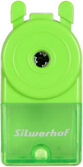 Точилка для карандашей механическая Silwerhof Color 1 отверстие зеленый - купить недорого с доставкой в интернет-магазине