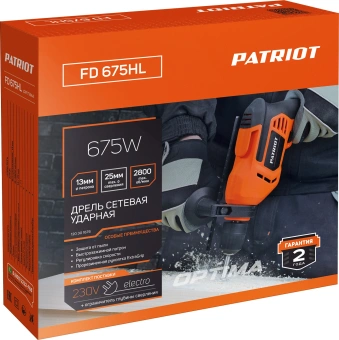Дрель ударная Patriot FD 675HL 675Вт патрон:быстрозажимной реверс (120301676) - купить недорого с доставкой в интернет-магазине