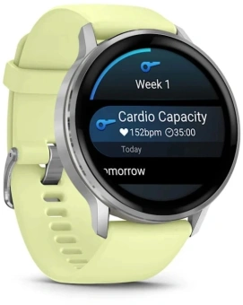Смарт-часы Garmin Venu 4 1.4" AMOLED корп.серебристый рем.желтый разм.брасл.:135-200мм (010-03014-02) - купить недорого с доставкой в интернет-магазине