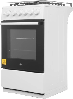 Плита Газовая Midea MFO-M4G20T0E(WH) белый/черный (стеклянная крышка) реш.чугун - купить недорого с доставкой в интернет-магазине