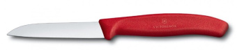 Нож кухонный Victorinox Swiss Classic (6.7401) стальной для овощей лезв.80мм прямая заточка красный - купить недорого с доставкой в интернет-магазине