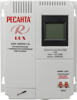 Стабилизатор напряжения Ресанта АСН-3000Н/1-Ц 3кВА однофазный серый (63/6/21) - купить недорого с доставкой в интернет-магазине