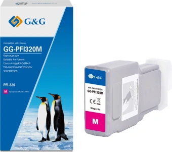 Картридж струйный G&G GG-PFI320M PFI-320M пурпурный (300мл) для Canon imagePrograf TM-200/200MFP/205/300/300MFP/305 - купить недорого с доставкой в интернет-магазине