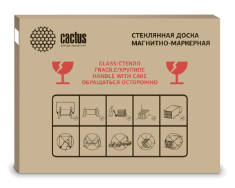 Доска стеклянная Cactus CS-GBD-120x150-TR стеклянная прозрачный 120x150см стекло - купить недорого с доставкой в интернет-магазине