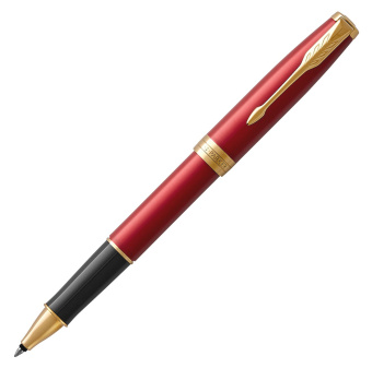 Ручка роллер Parker Sonnet Core T539 (CW1931475) LaqRed GT F черн. черн. подар.кор. сменный стержень 1стерж. кругл. 1цв. - купить недорого с доставкой в интернет-магазине