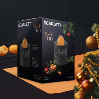 Соковыжималка цитрусовая Scarlett EasyClean SC-JE50C09 25Вт рез.сок.:700мл. черный/оранжевый - купить недорого с доставкой в интернет-магазине