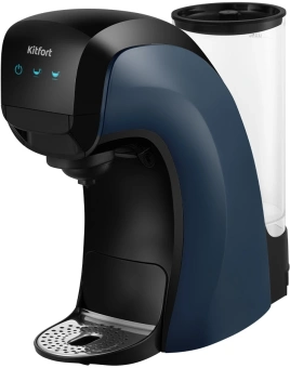 Кофемашина Kitfort КТ-7462 1450Вт синий/черный - купить недорого с доставкой в интернет-магазине