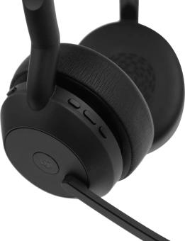 Наушники с микрофоном Jabra Evolve2 55, Link380c MS Stereo черный накладные BT оголовье (25599-999-899) - купить недорого с доставкой в интернет-магазине