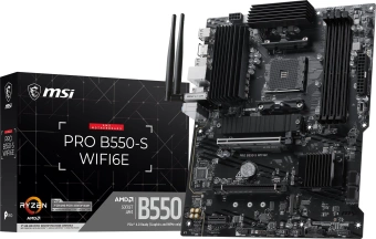 Материнская плата MSI PRO B550-S WIFI6E Soc-AM4 AMD B550 4xDDR4 ATX AC`97 8ch(7.1) GbLAN RAID+HDMI - купить недорого с доставкой в интернет-магазине